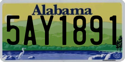 AL license plate 5AY1891