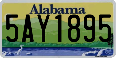 AL license plate 5AY1895