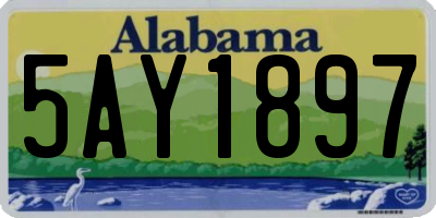 AL license plate 5AY1897