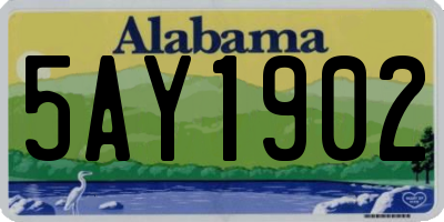 AL license plate 5AY1902