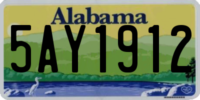 AL license plate 5AY1912