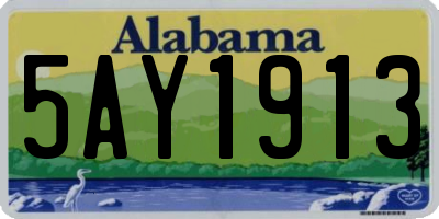 AL license plate 5AY1913