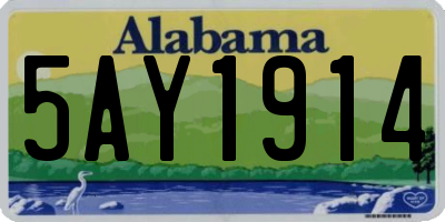 AL license plate 5AY1914