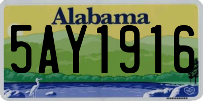 AL license plate 5AY1916
