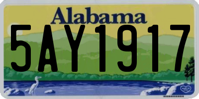 AL license plate 5AY1917