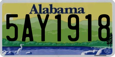 AL license plate 5AY1918