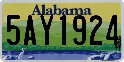 AL license plate 5AY1924
