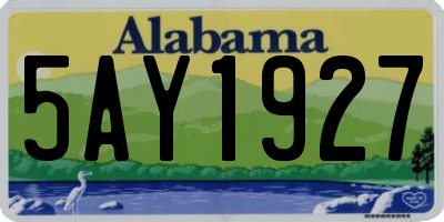 AL license plate 5AY1927