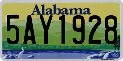 AL license plate 5AY1928