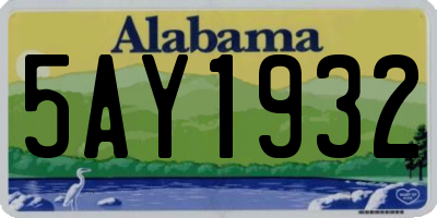 AL license plate 5AY1932