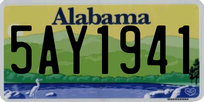 AL license plate 5AY1941