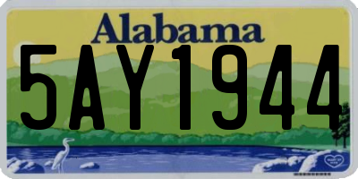 AL license plate 5AY1944