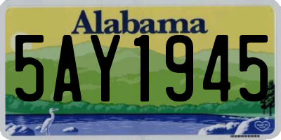 AL license plate 5AY1945