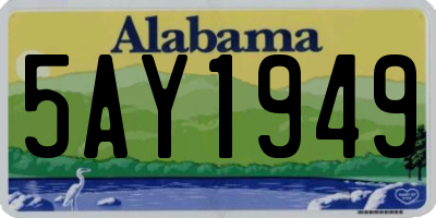AL license plate 5AY1949