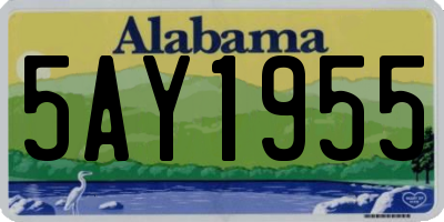AL license plate 5AY1955