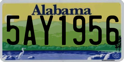AL license plate 5AY1956