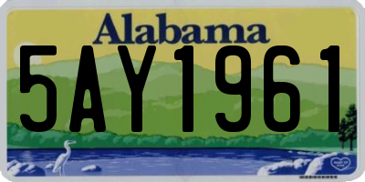 AL license plate 5AY1961