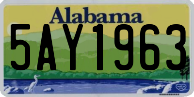 AL license plate 5AY1963
