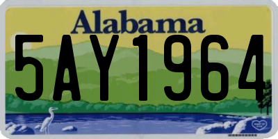 AL license plate 5AY1964