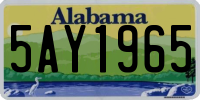 AL license plate 5AY1965