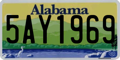 AL license plate 5AY1969