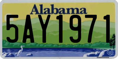 AL license plate 5AY1971