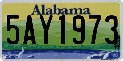 AL license plate 5AY1973