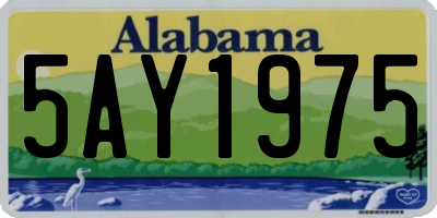 AL license plate 5AY1975