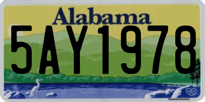 AL license plate 5AY1978