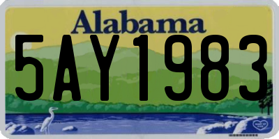 AL license plate 5AY1983