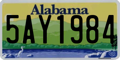 AL license plate 5AY1984
