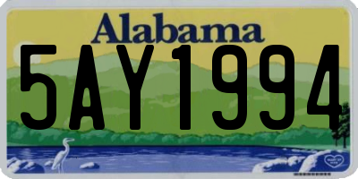 AL license plate 5AY1994