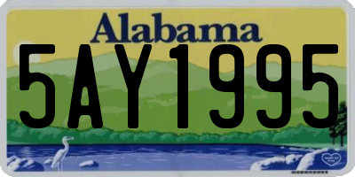 AL license plate 5AY1995