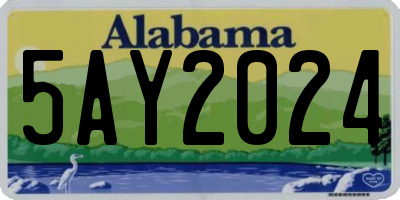 AL license plate 5AY2024