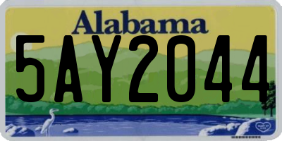 AL license plate 5AY2044
