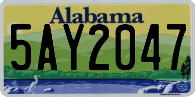 AL license plate 5AY2047