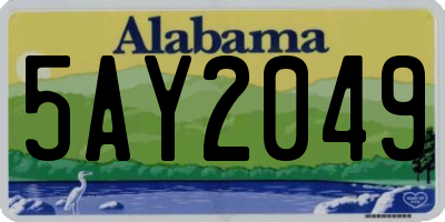 AL license plate 5AY2049