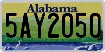 AL license plate 5AY2050