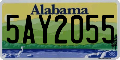 AL license plate 5AY2055