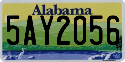 AL license plate 5AY2056