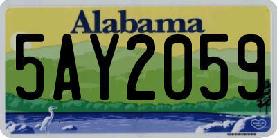 AL license plate 5AY2059