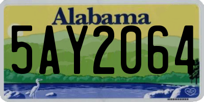 AL license plate 5AY2064