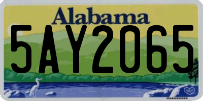 AL license plate 5AY2065