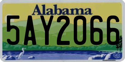 AL license plate 5AY2066