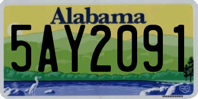 AL license plate 5AY2091