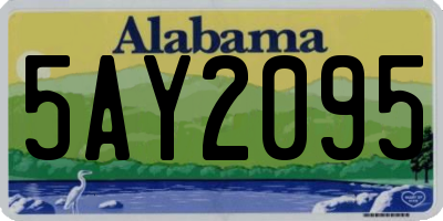 AL license plate 5AY2095