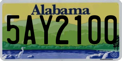 AL license plate 5AY2100