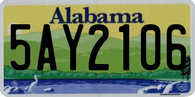 AL license plate 5AY2106