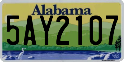 AL license plate 5AY2107