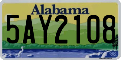 AL license plate 5AY2108